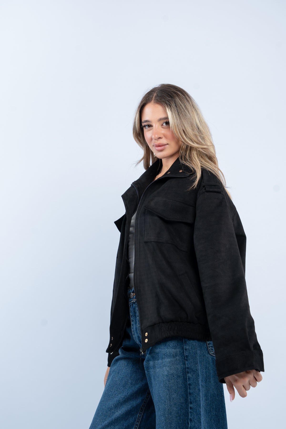 Cargo suede jacket