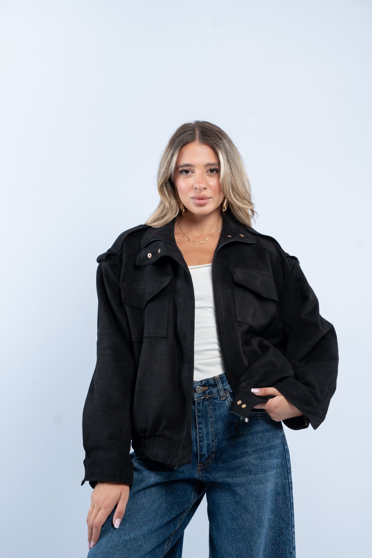 Cargo suede jacket