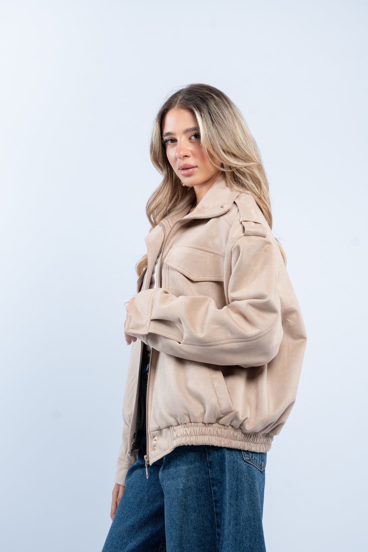 Cargo suede jacket