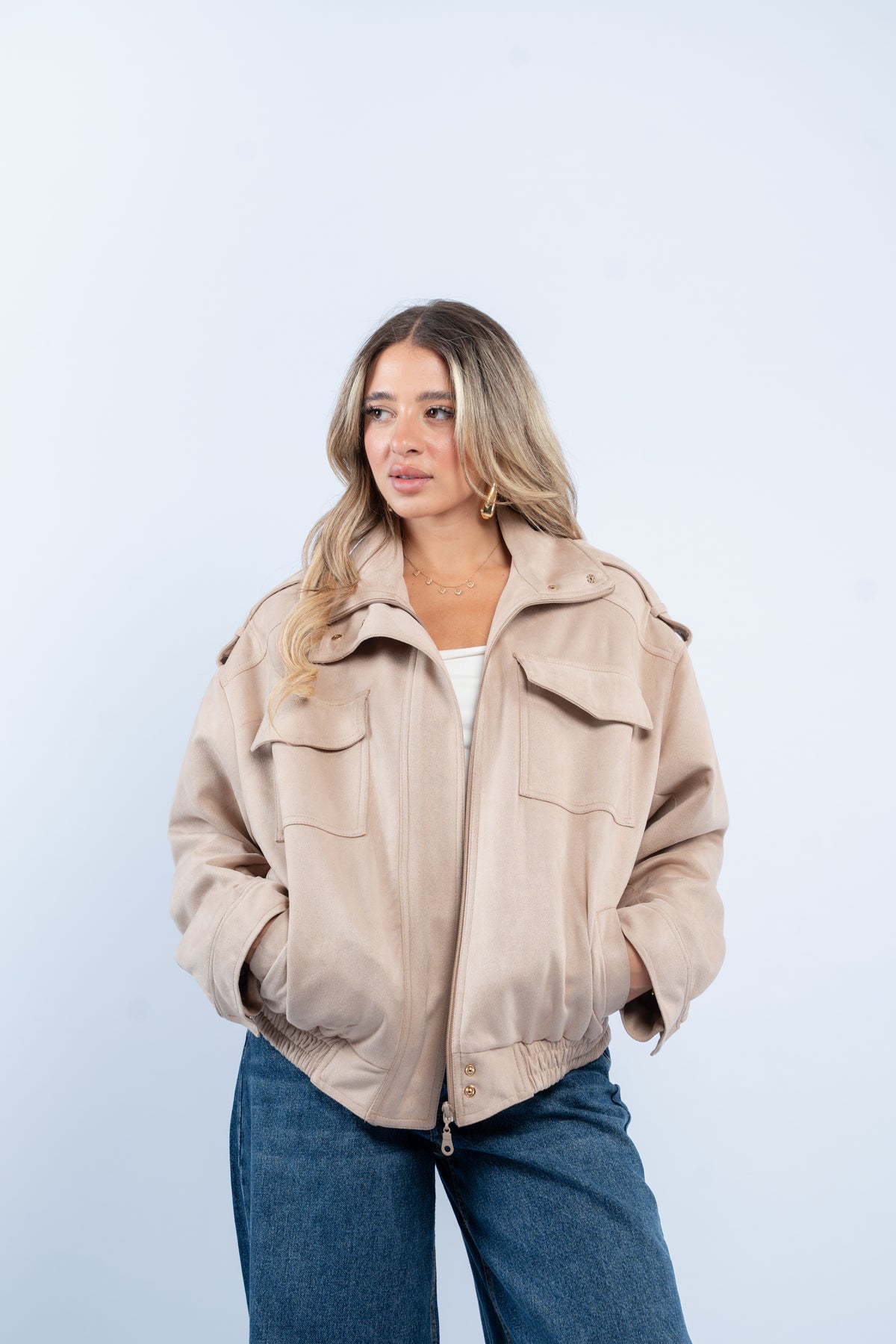 Cargo suede jacket