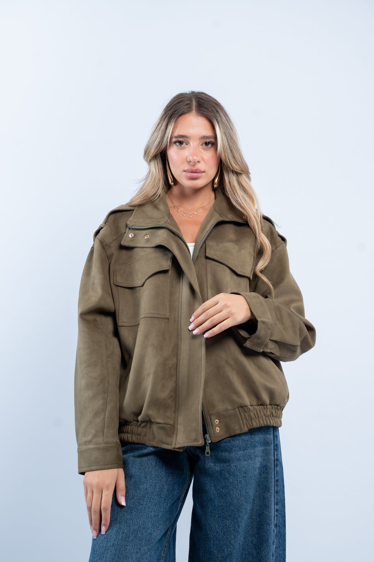 Cargo suede jacket