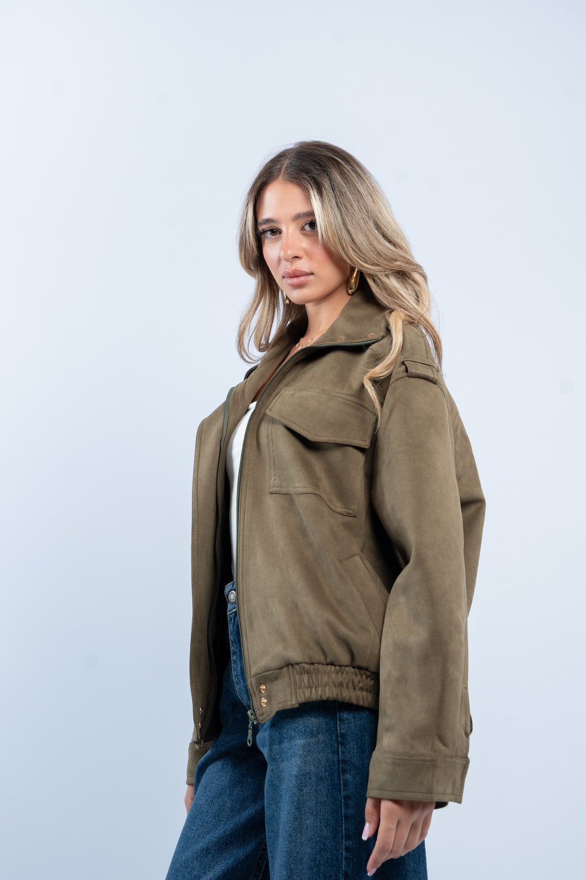Cargo suede jacket