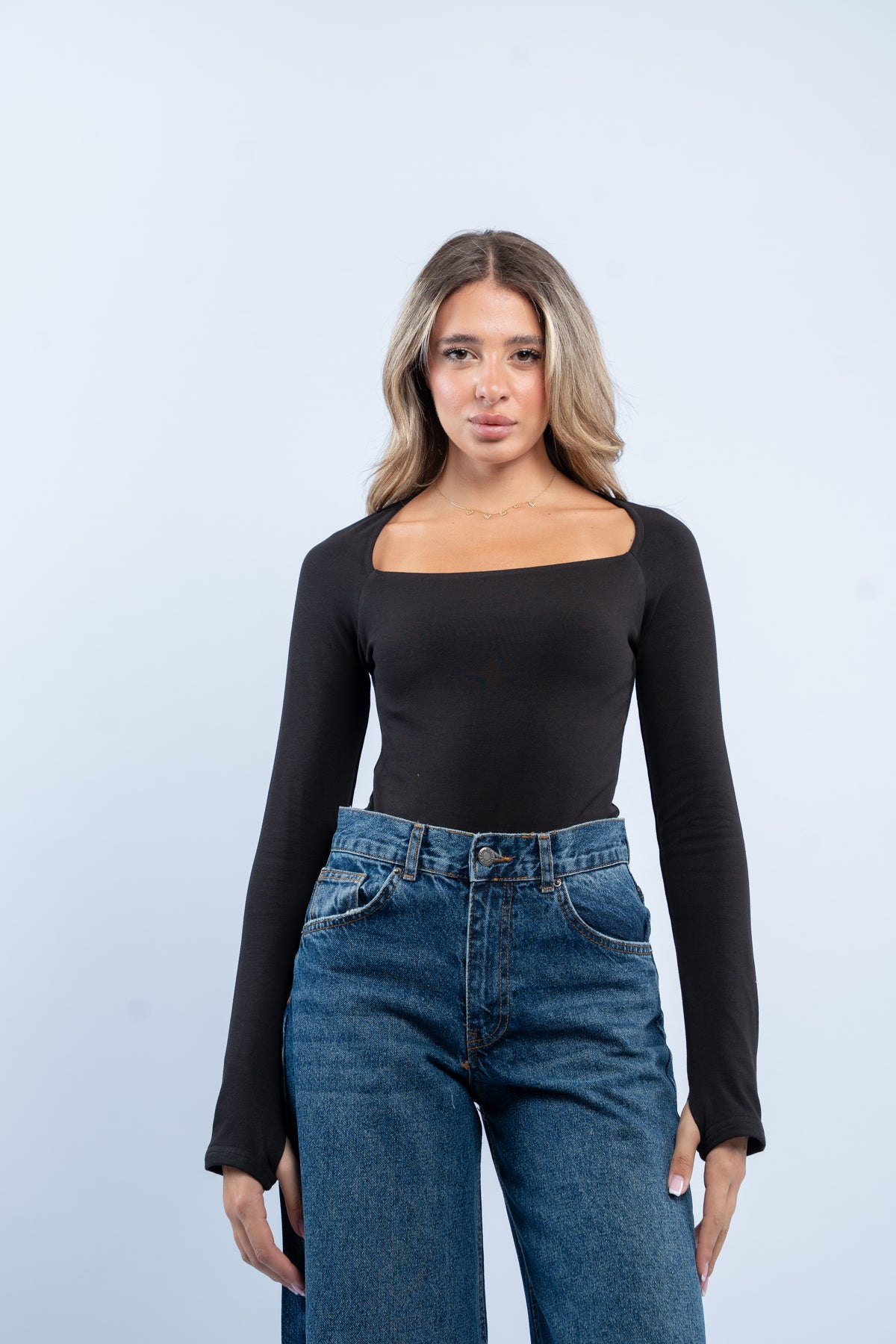 Boat neck basic top