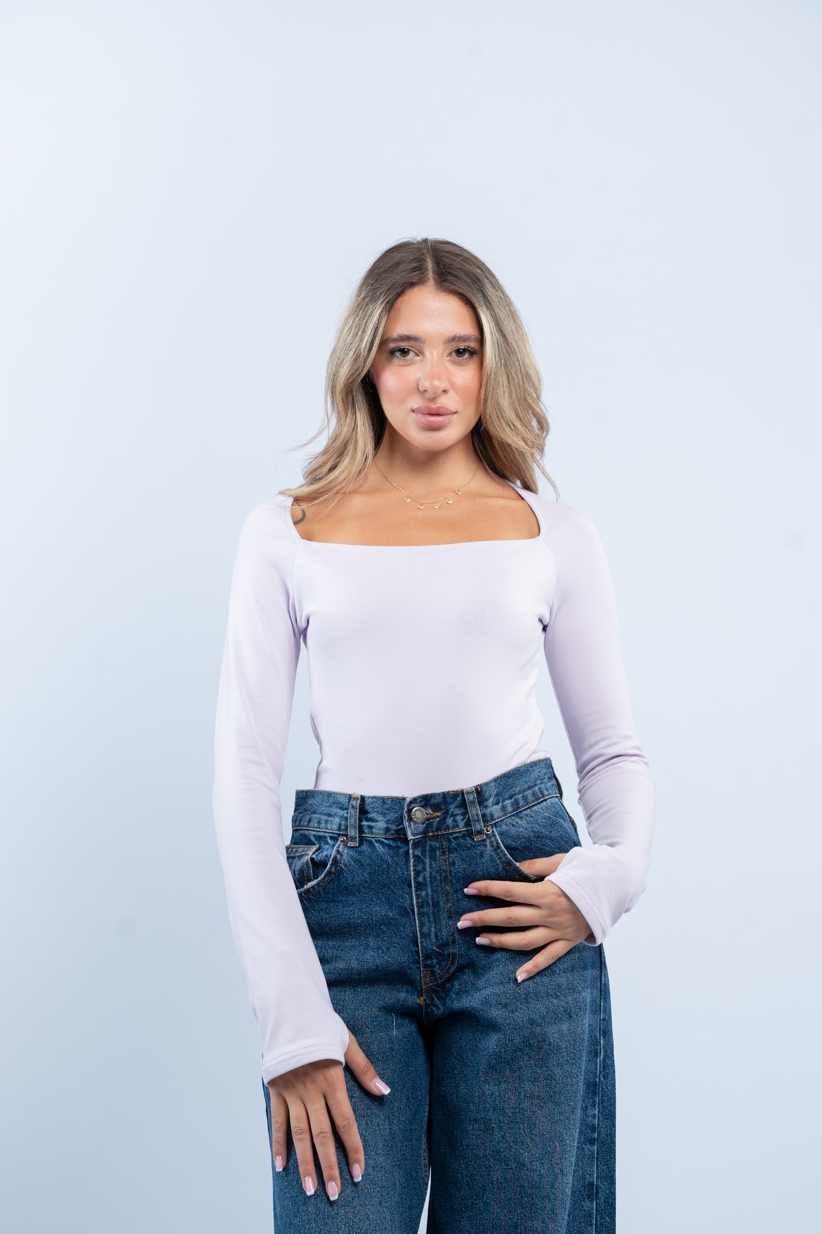 Boat neck basic top