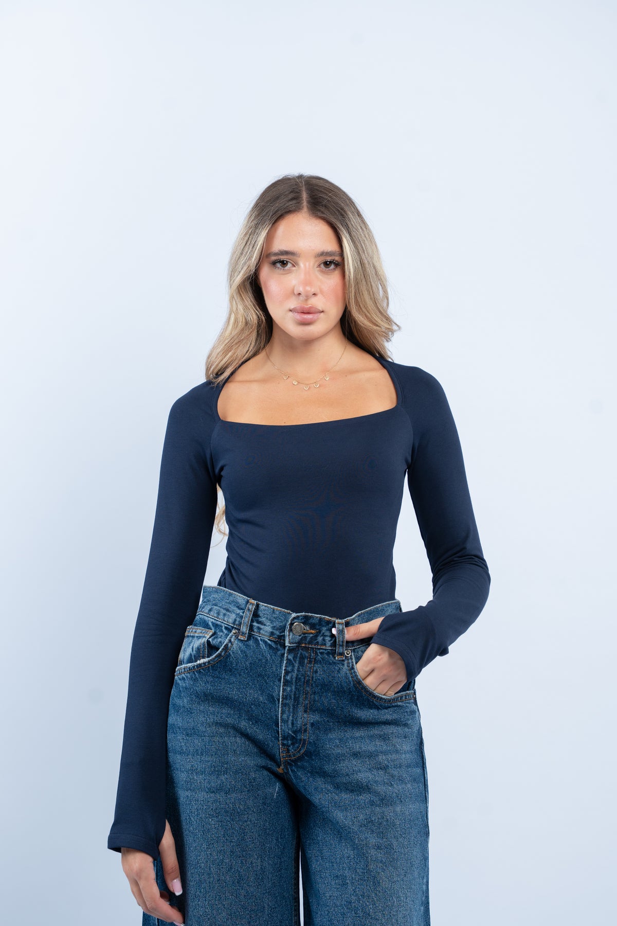 Boat neck basic top