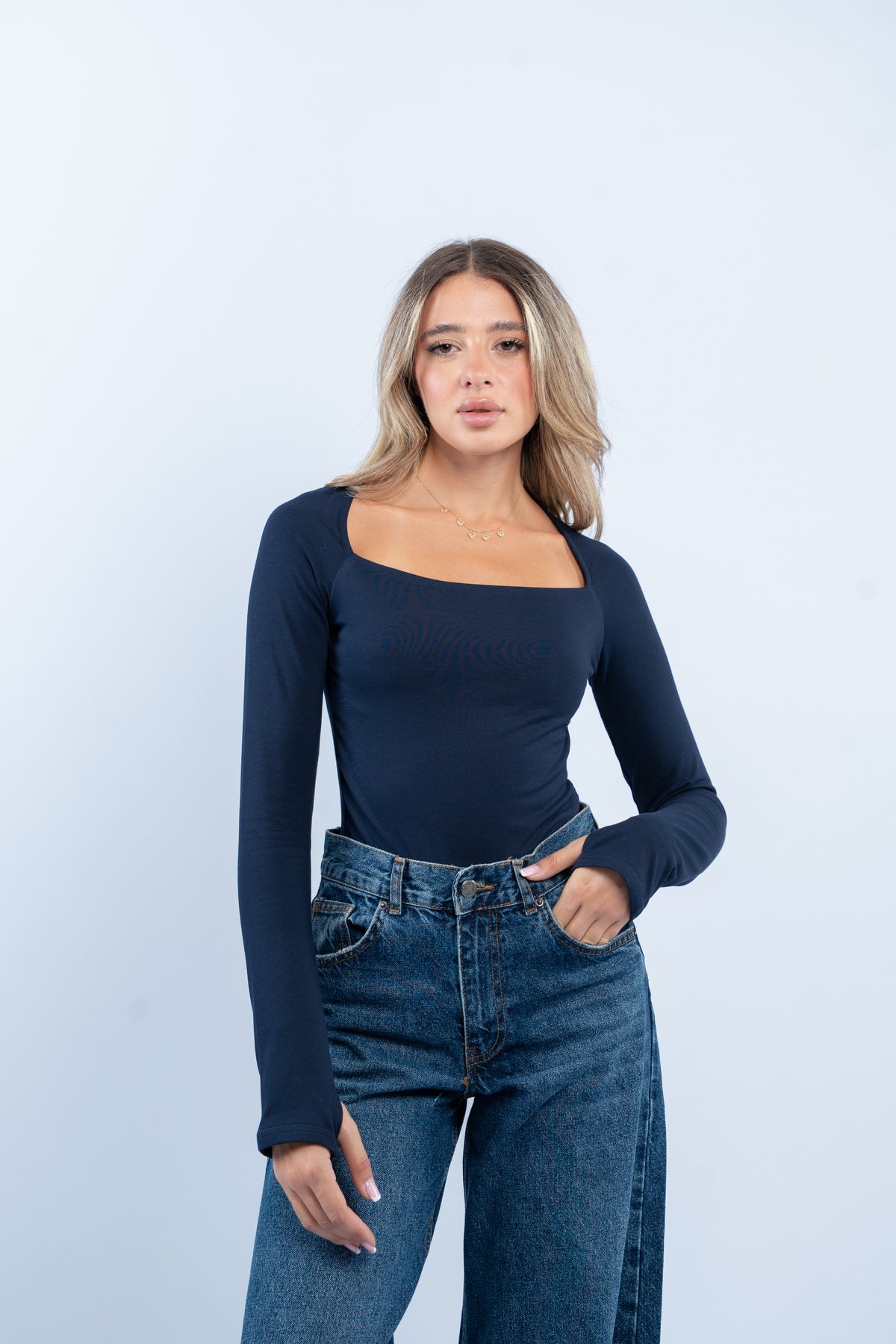Boat neck basic top