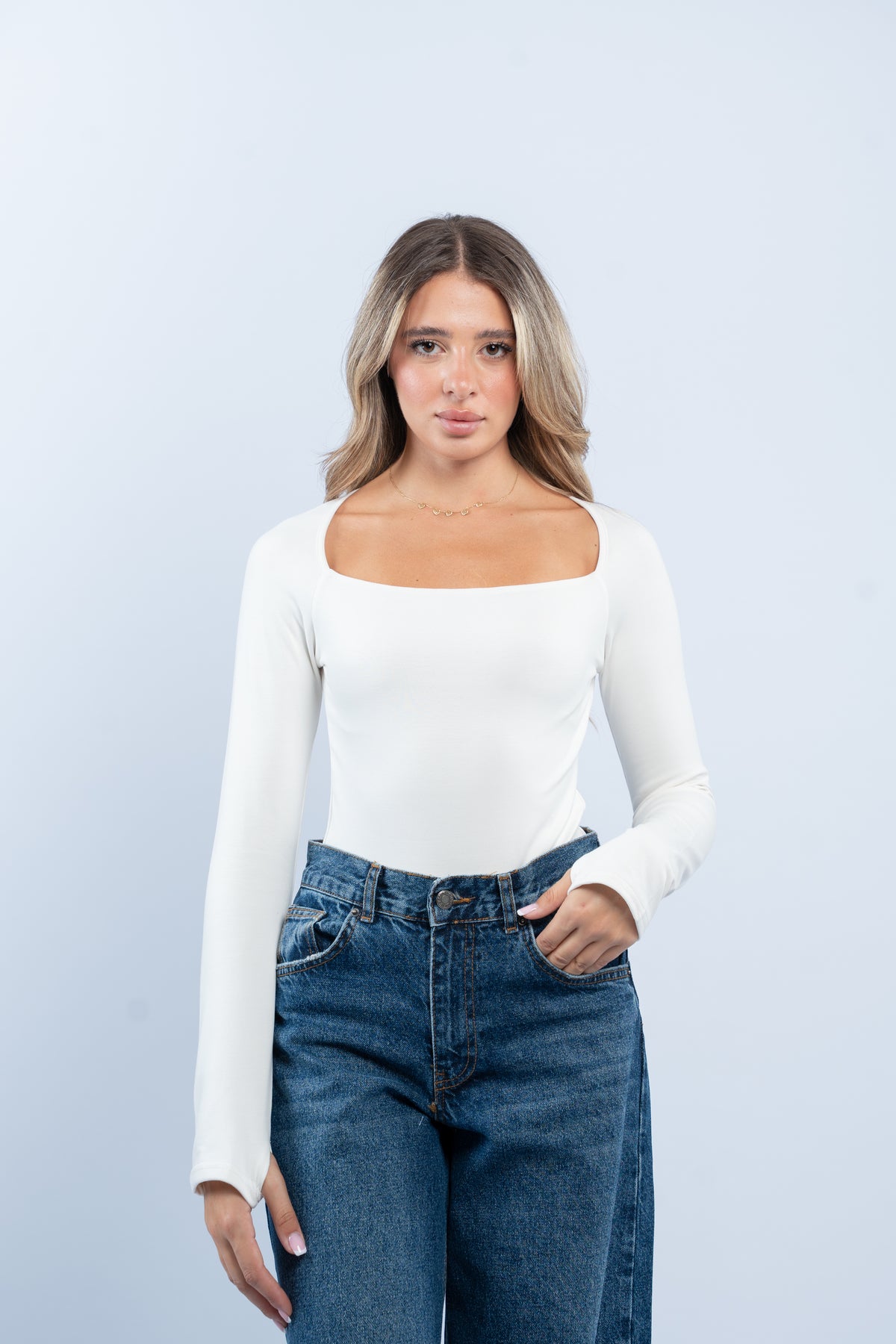 Boat neck basic top