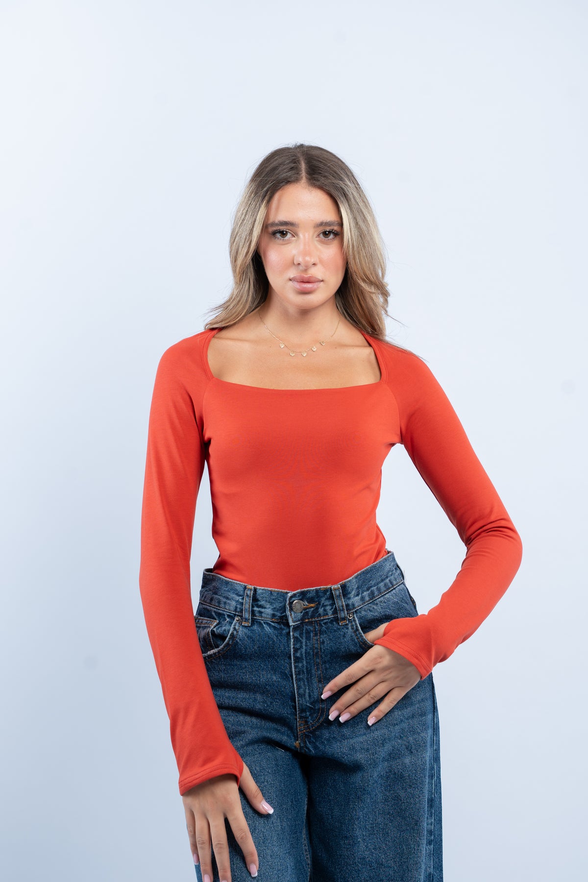Boat neck basic top