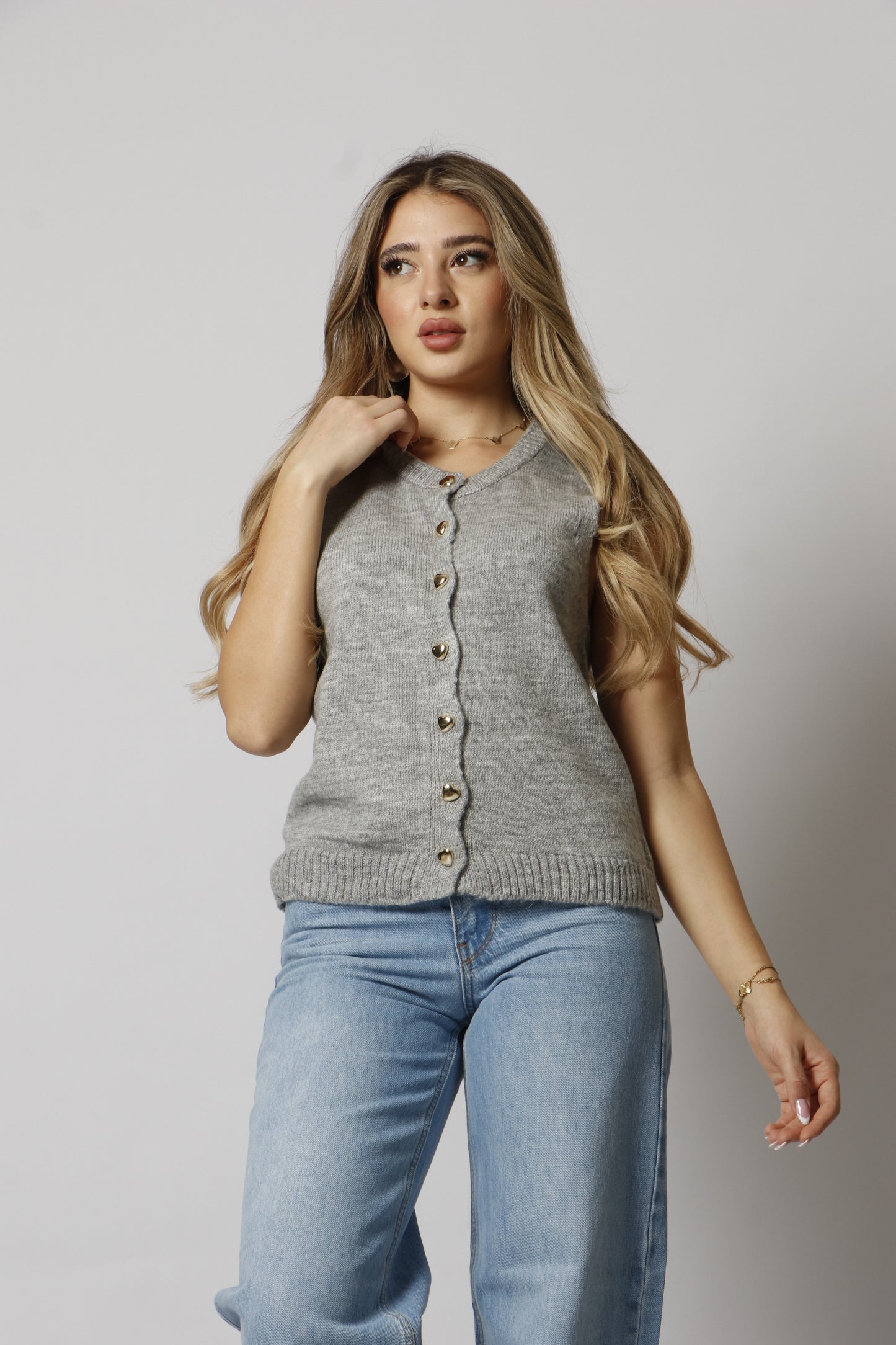Heart shaped knit top