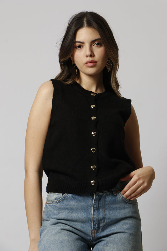 Heart shaped knit top