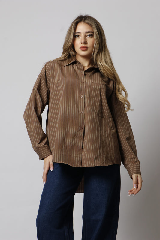Striped brown chemise