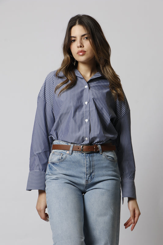 Striped navy chemise