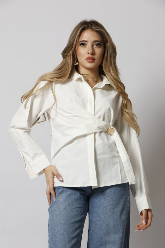 Chemise with side button