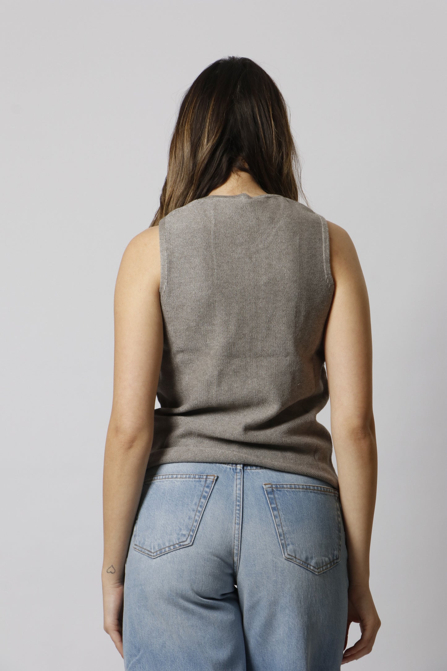Buttoned knit top
