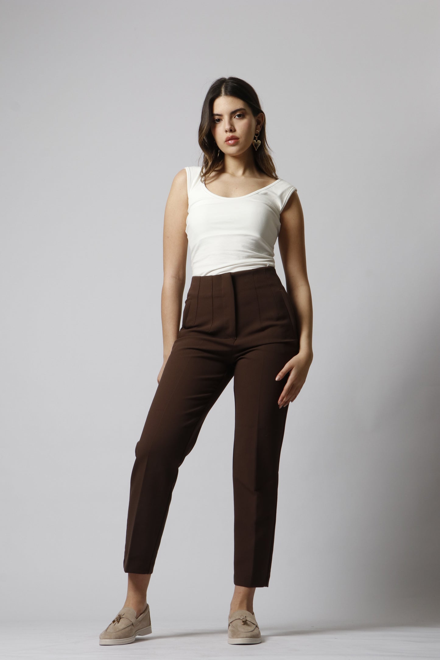 Straight leg trousers