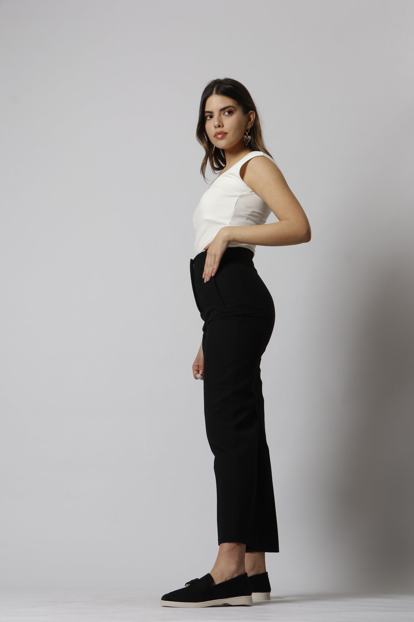 Straight leg trousers