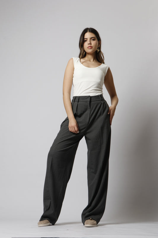 Palazzo grey trousers