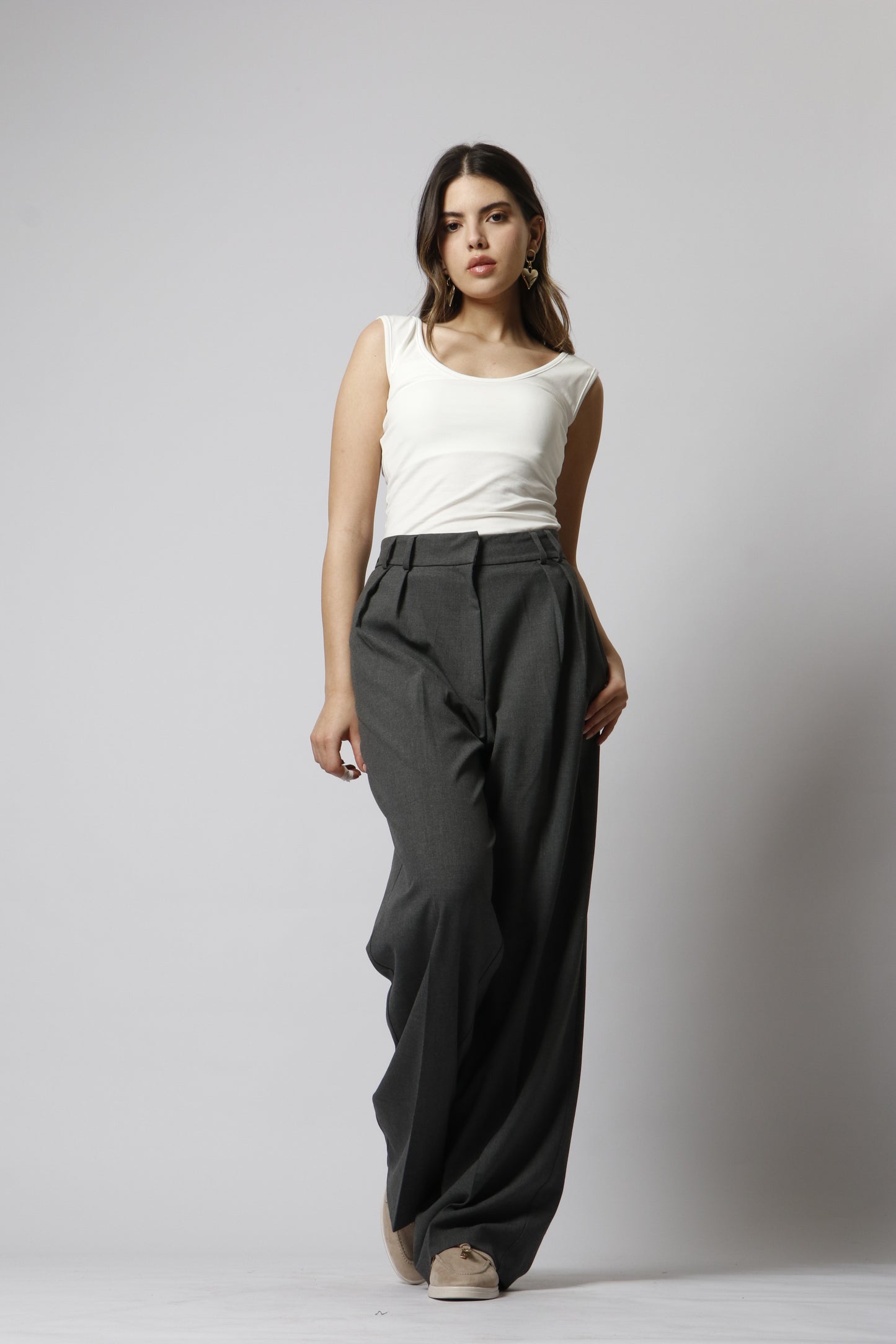 Palazzo grey trousers