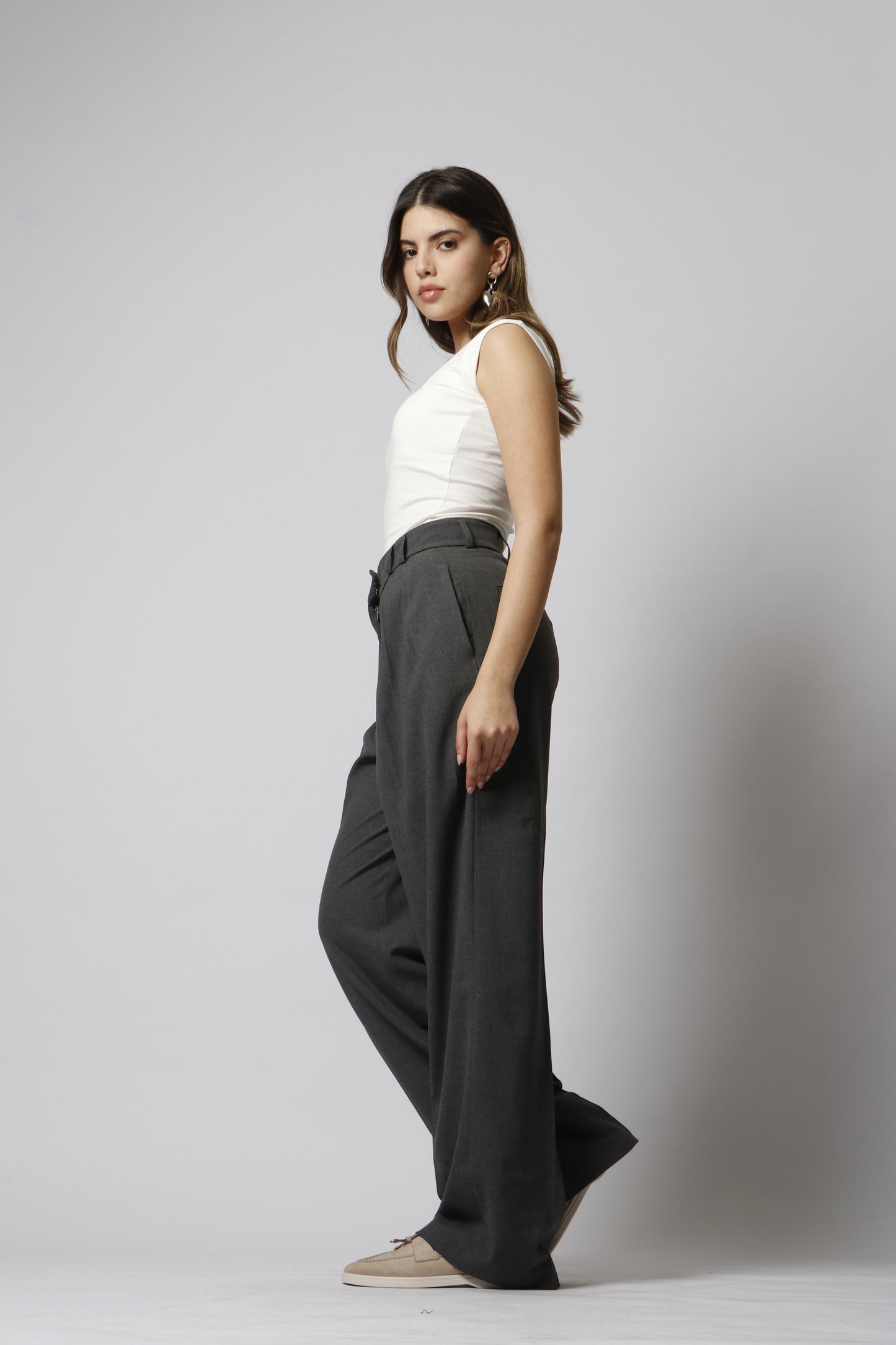 Palazzo grey trousers