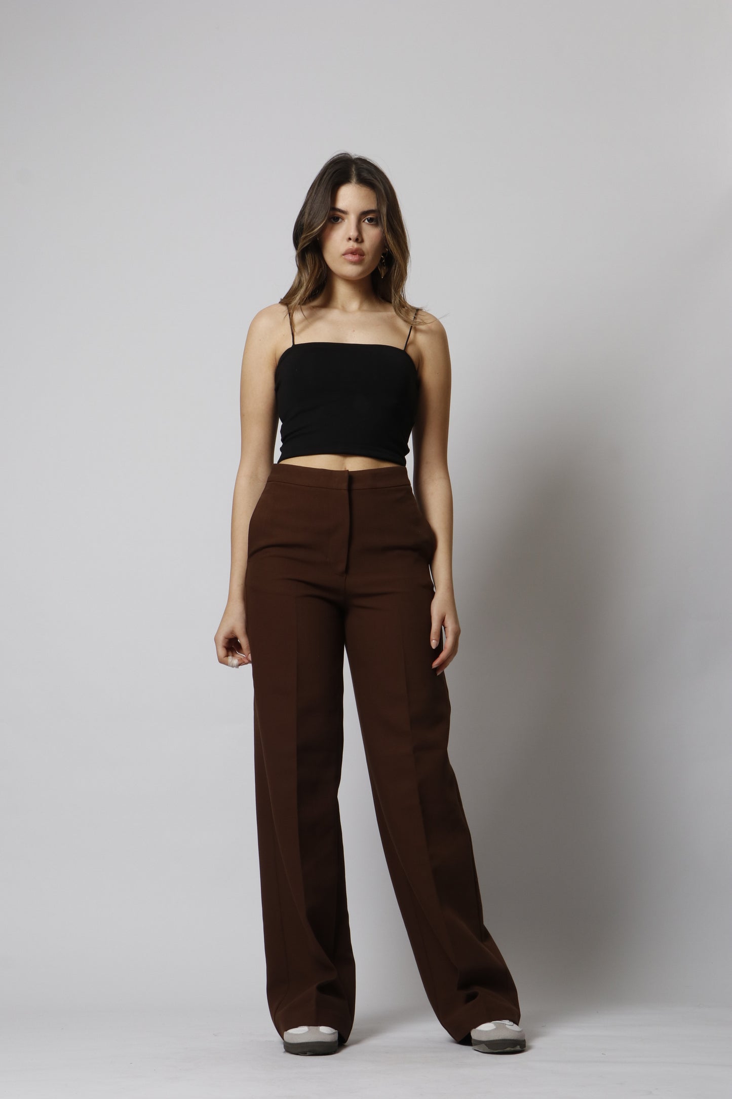 Palazzo brown trousers