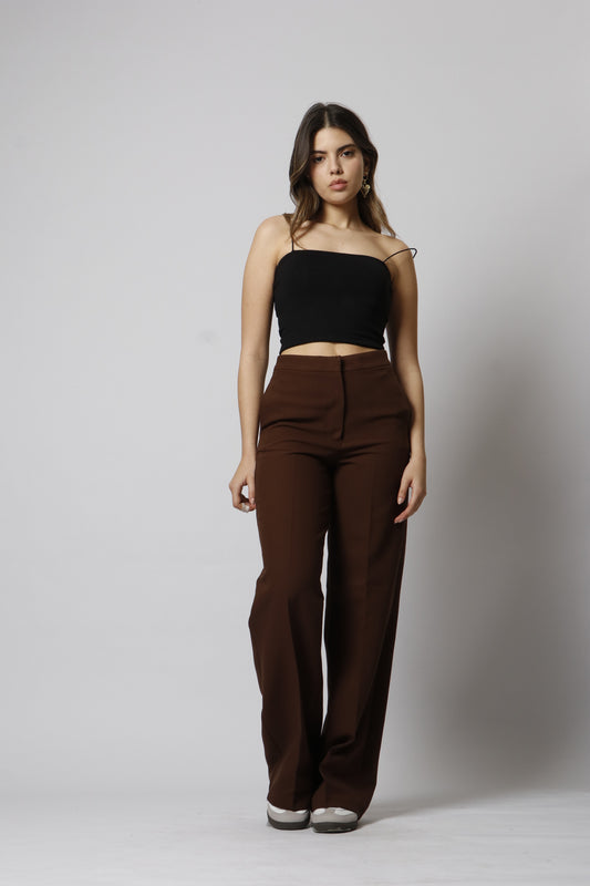 Palazzo brown trousers