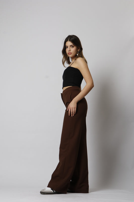 Palazzo brown trousers