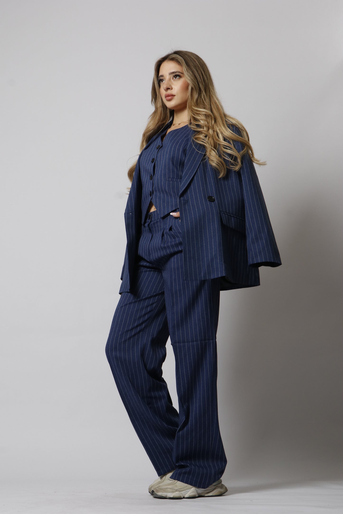 Striped vest set
