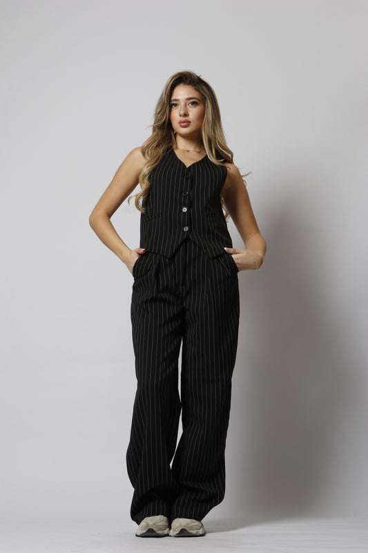 Striped vest set
