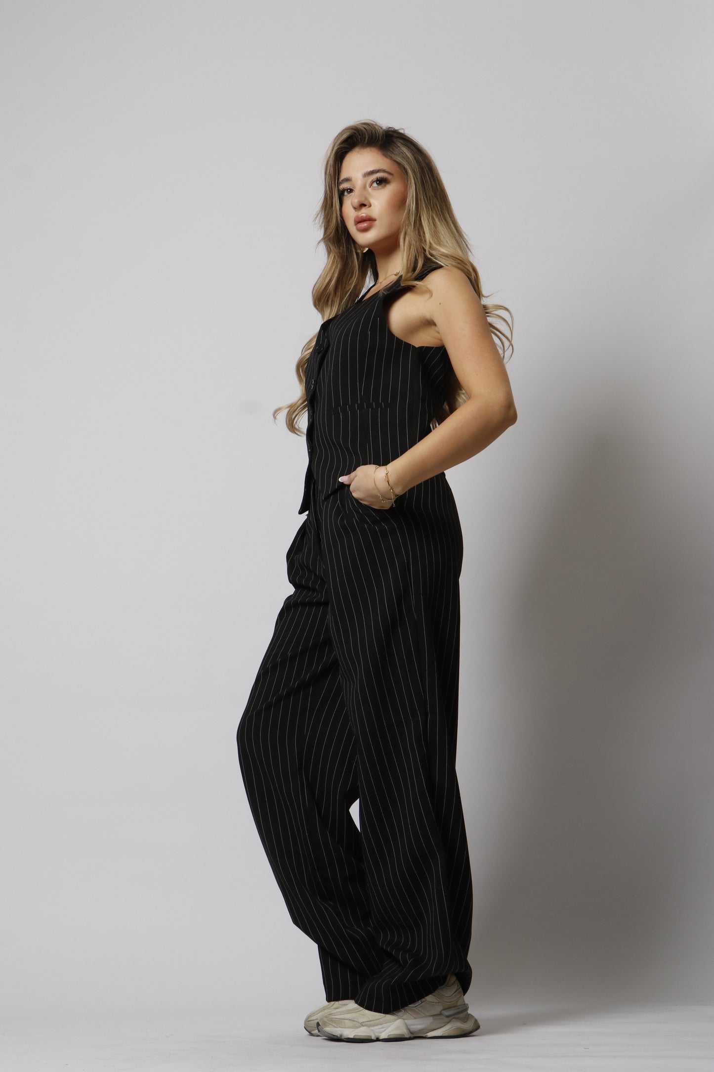 Striped vest set