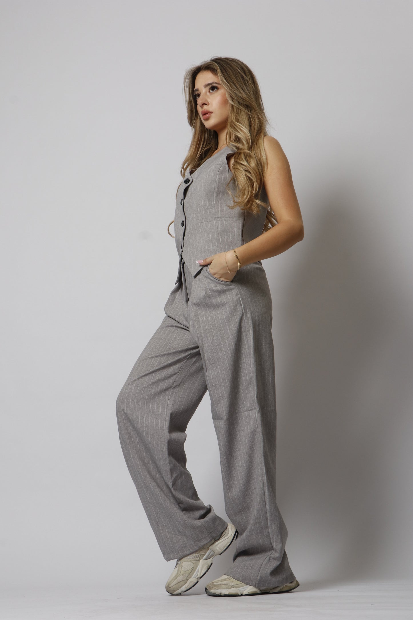 Striped vest set