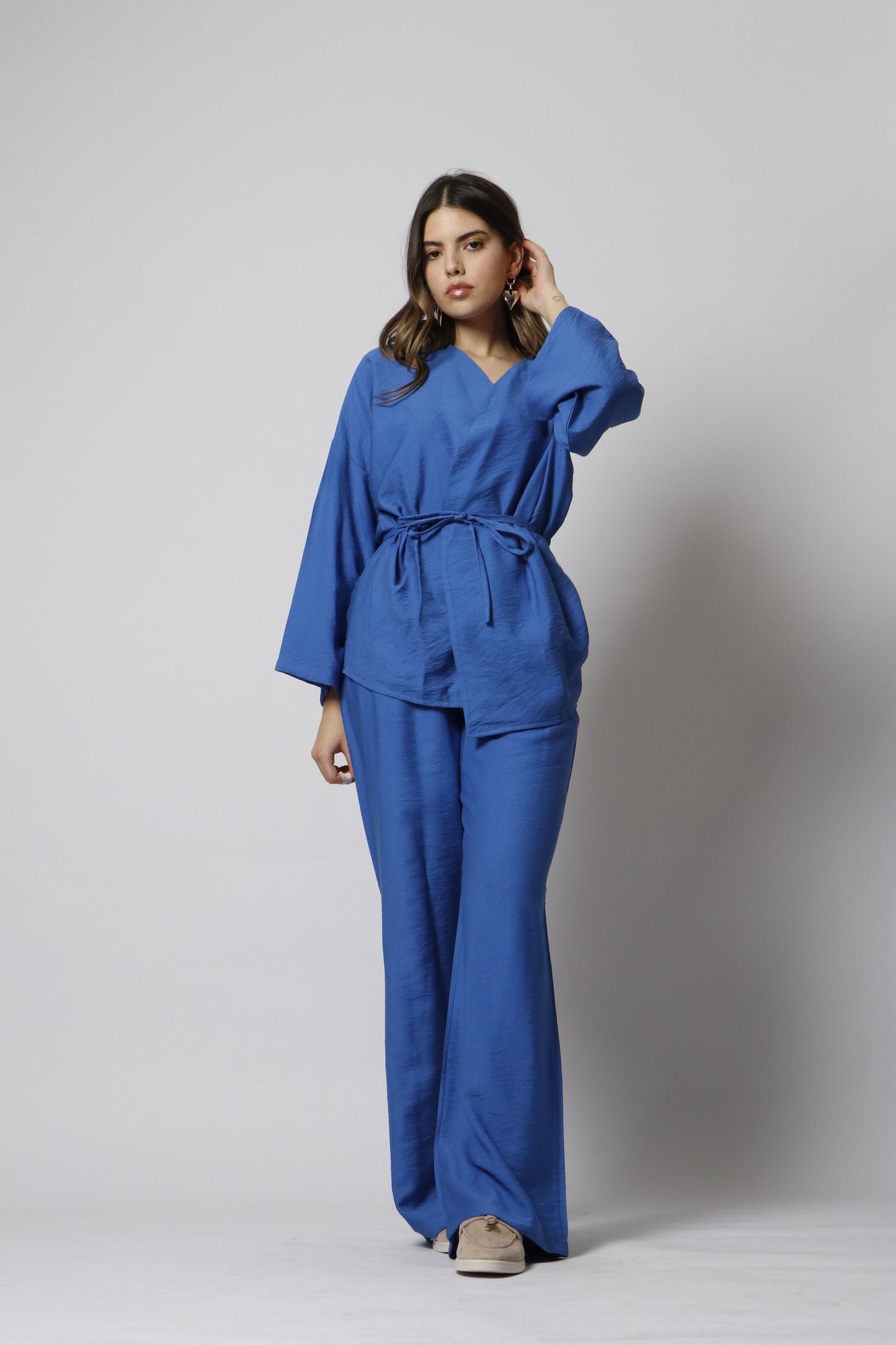 Linen set with tie