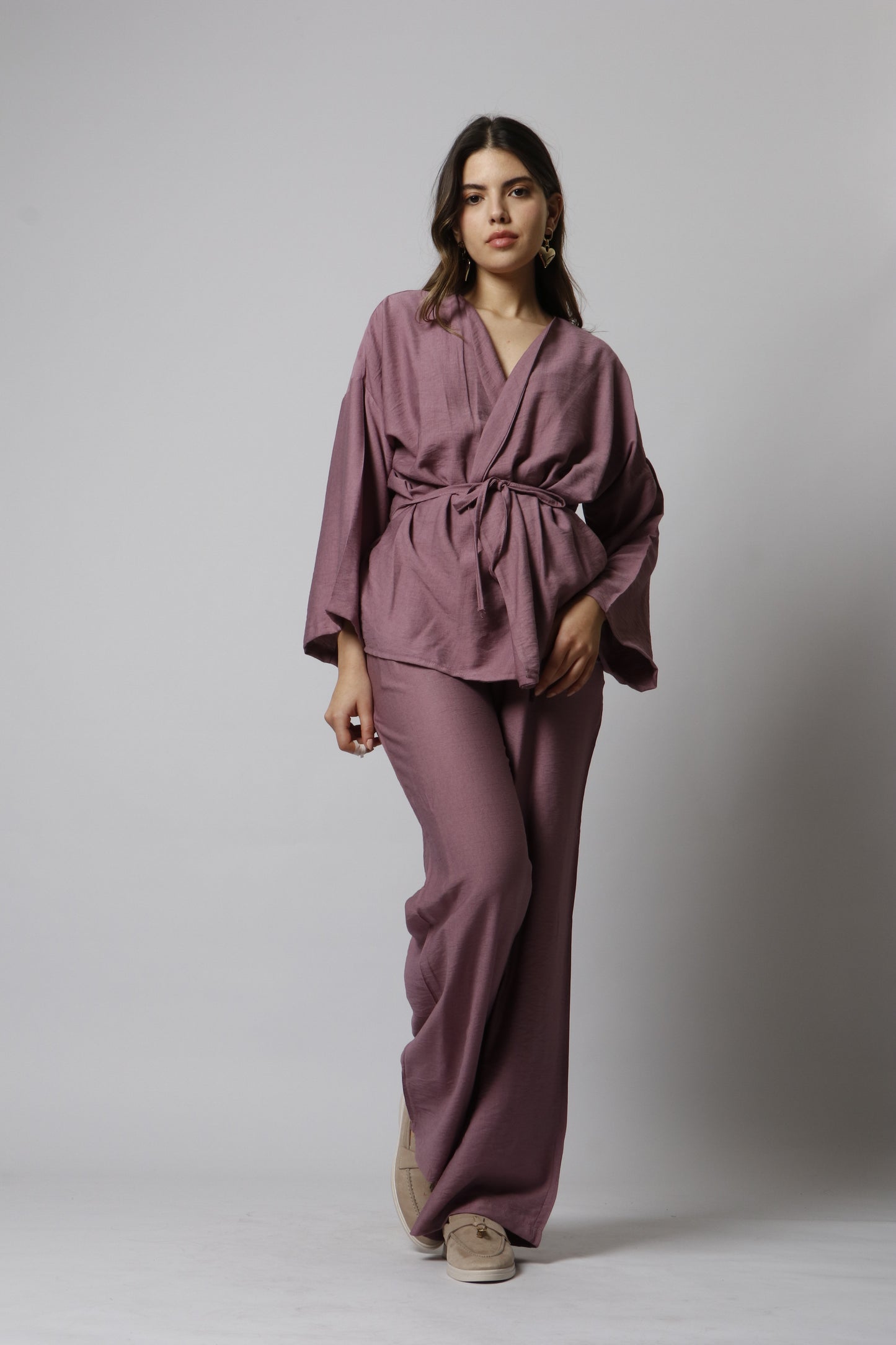 Linen set with tie
