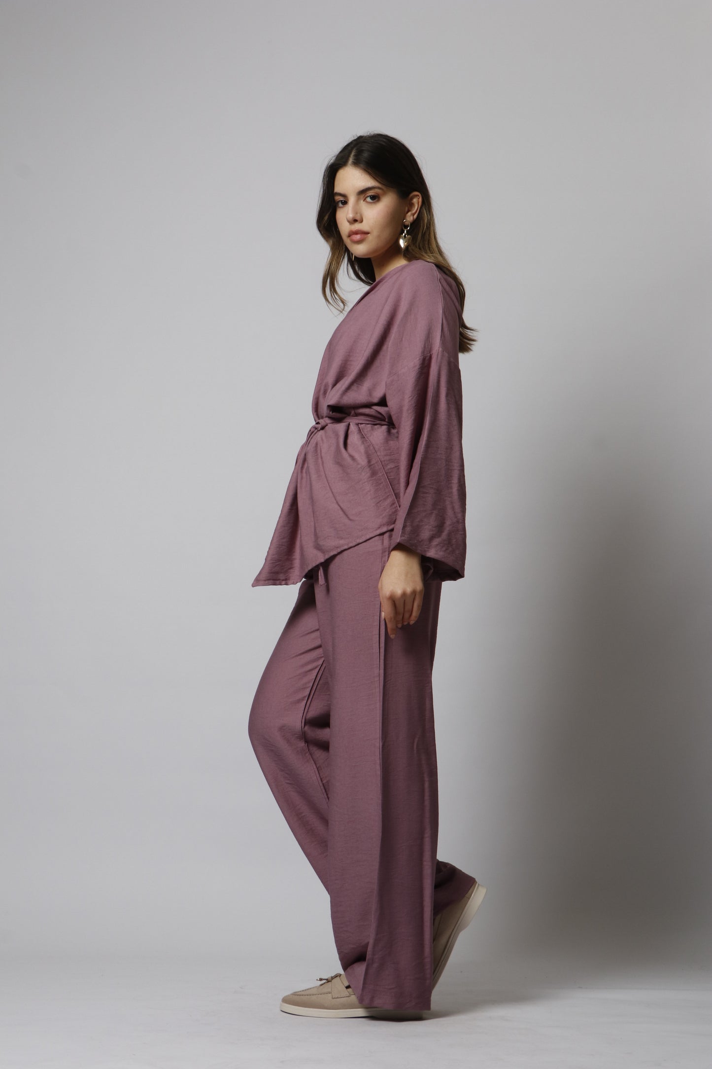 Linen set with tie