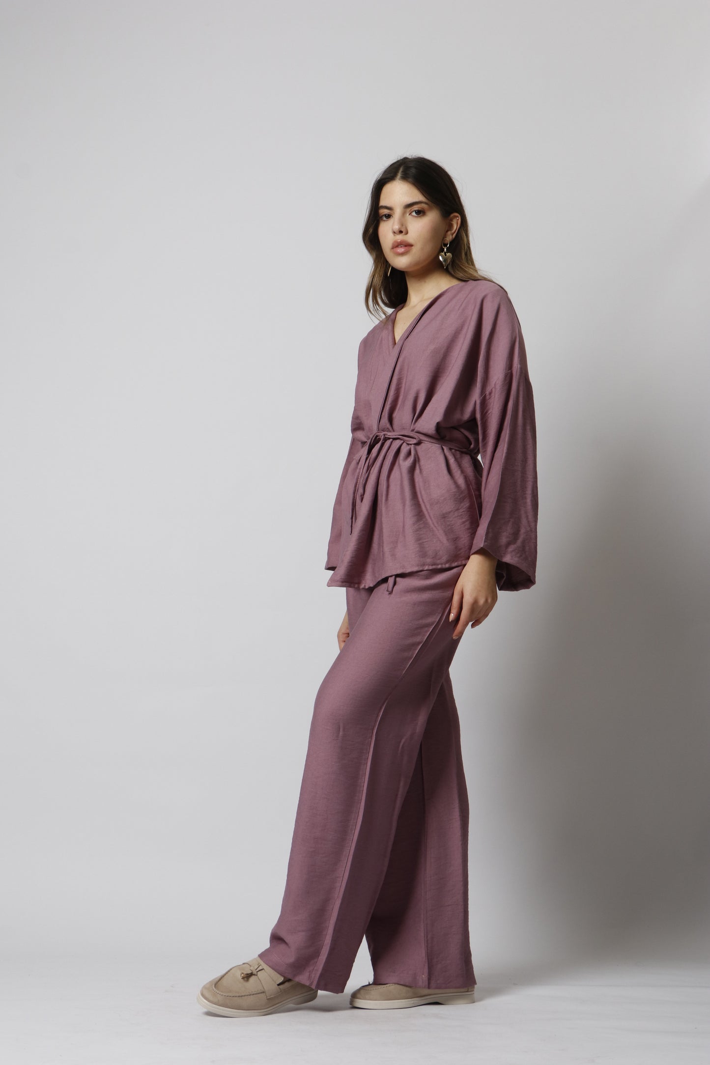 Linen set with tie