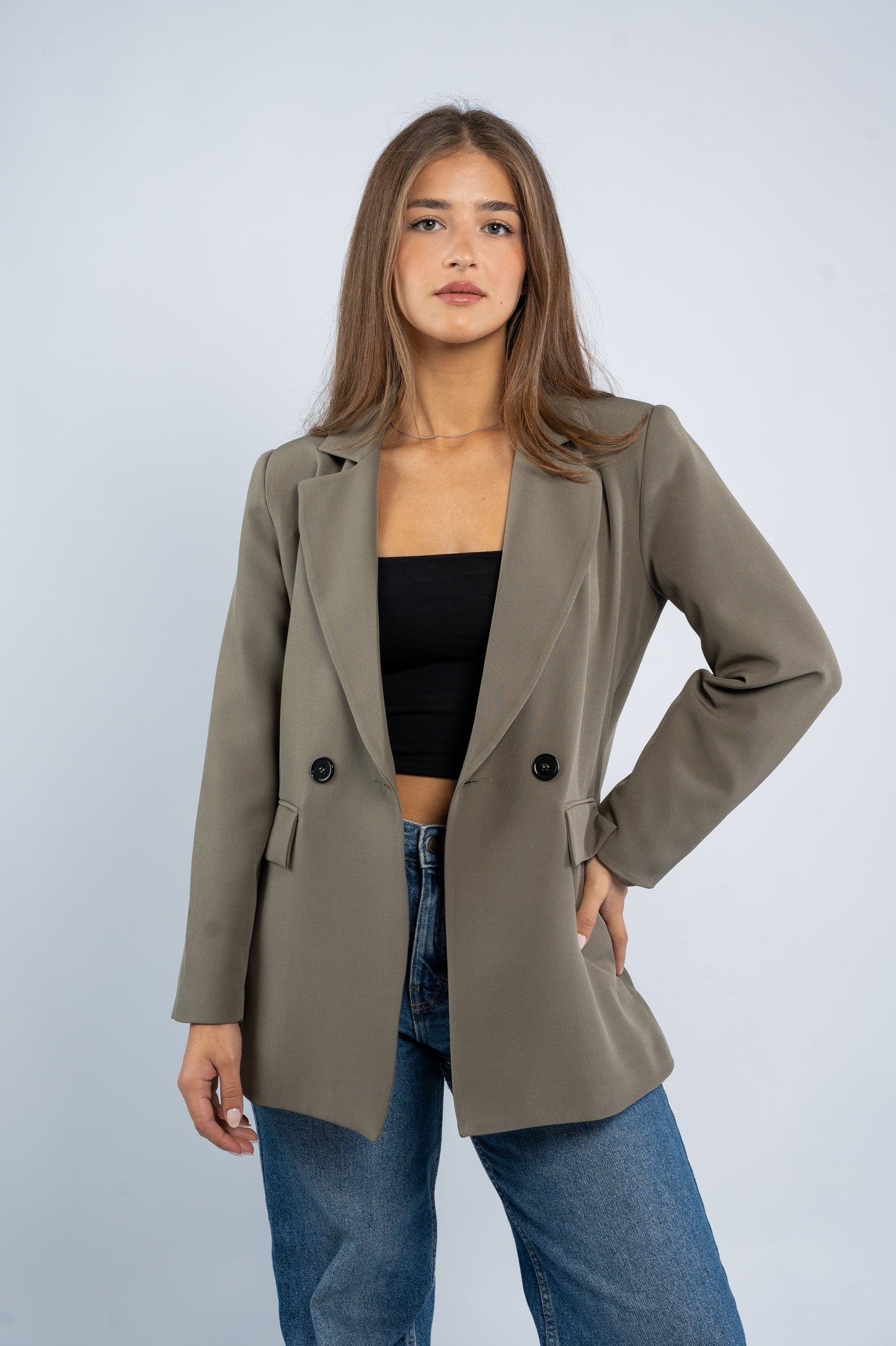 Oversized blazer with buttons