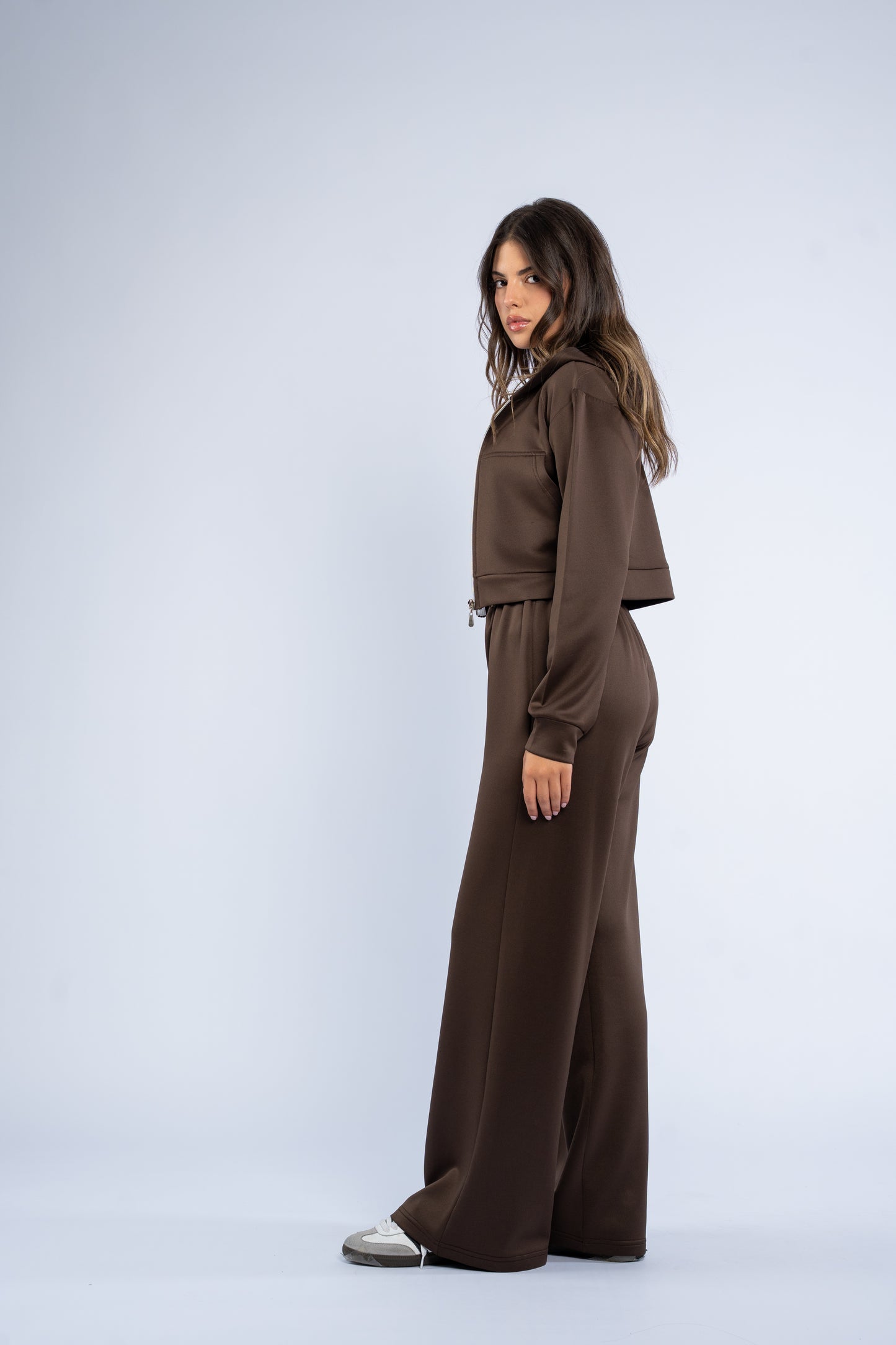 Cropped ponte jacket set