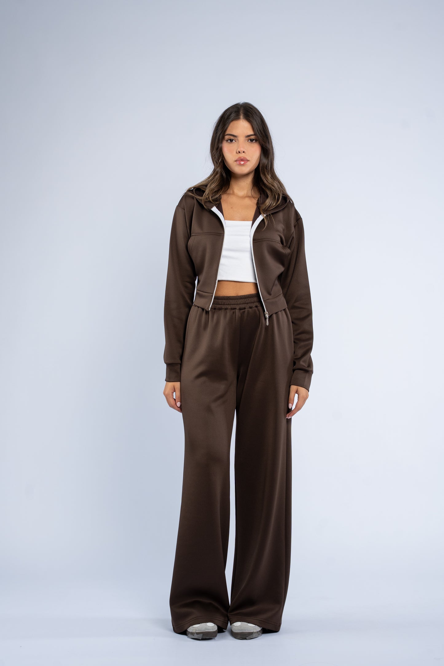 Cropped ponte jacket set