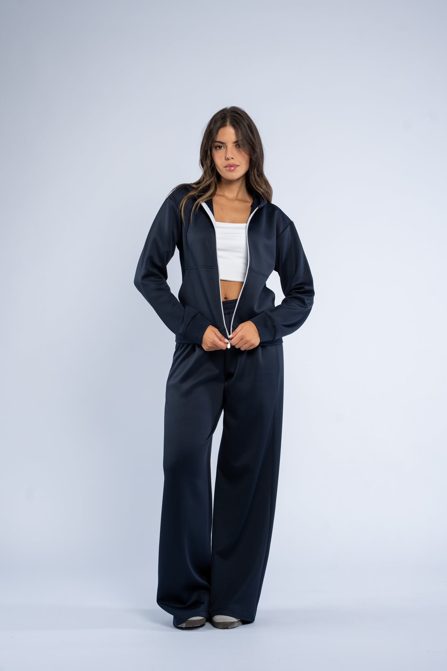 Waist fitted ponte jacket set