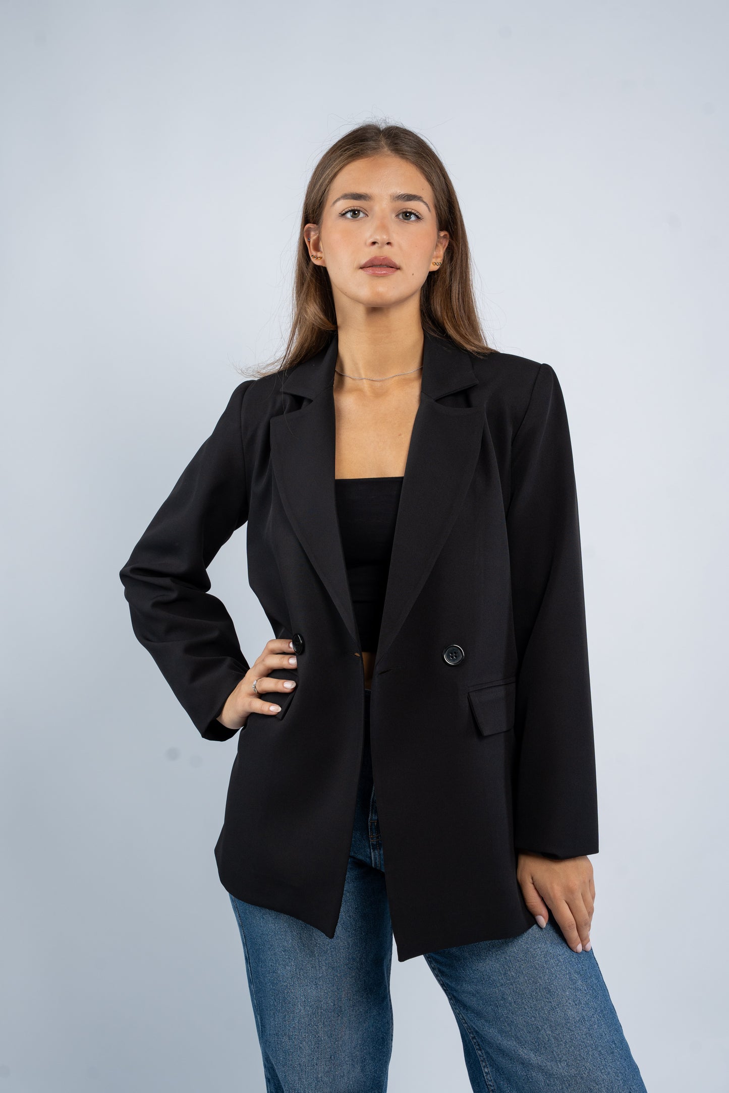 Oversized blazer with buttons