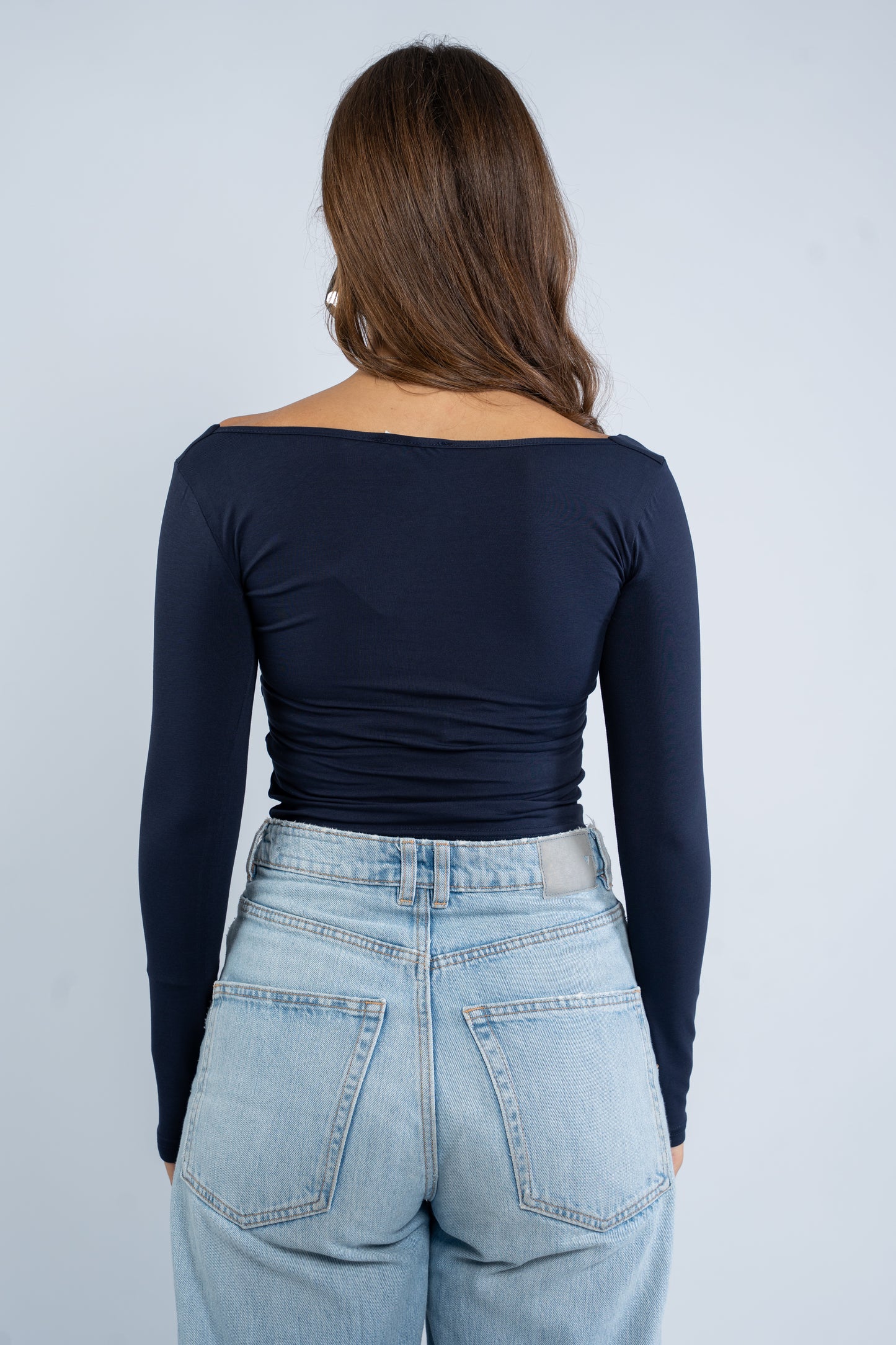 Long sleeve squared neck basic