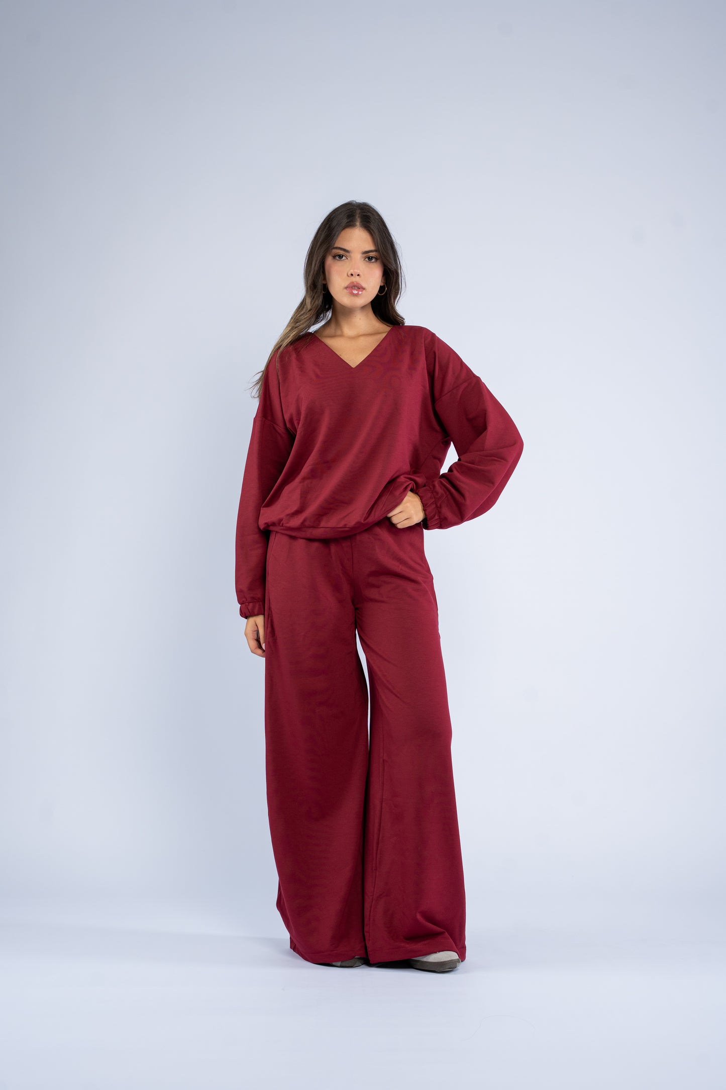V-neck cotton set