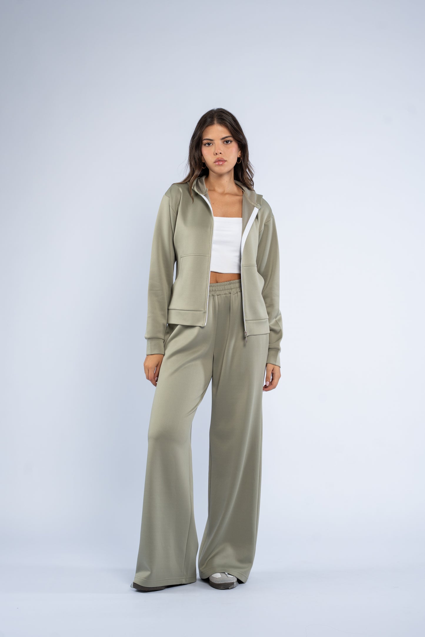 Waist fitted ponte jacket set