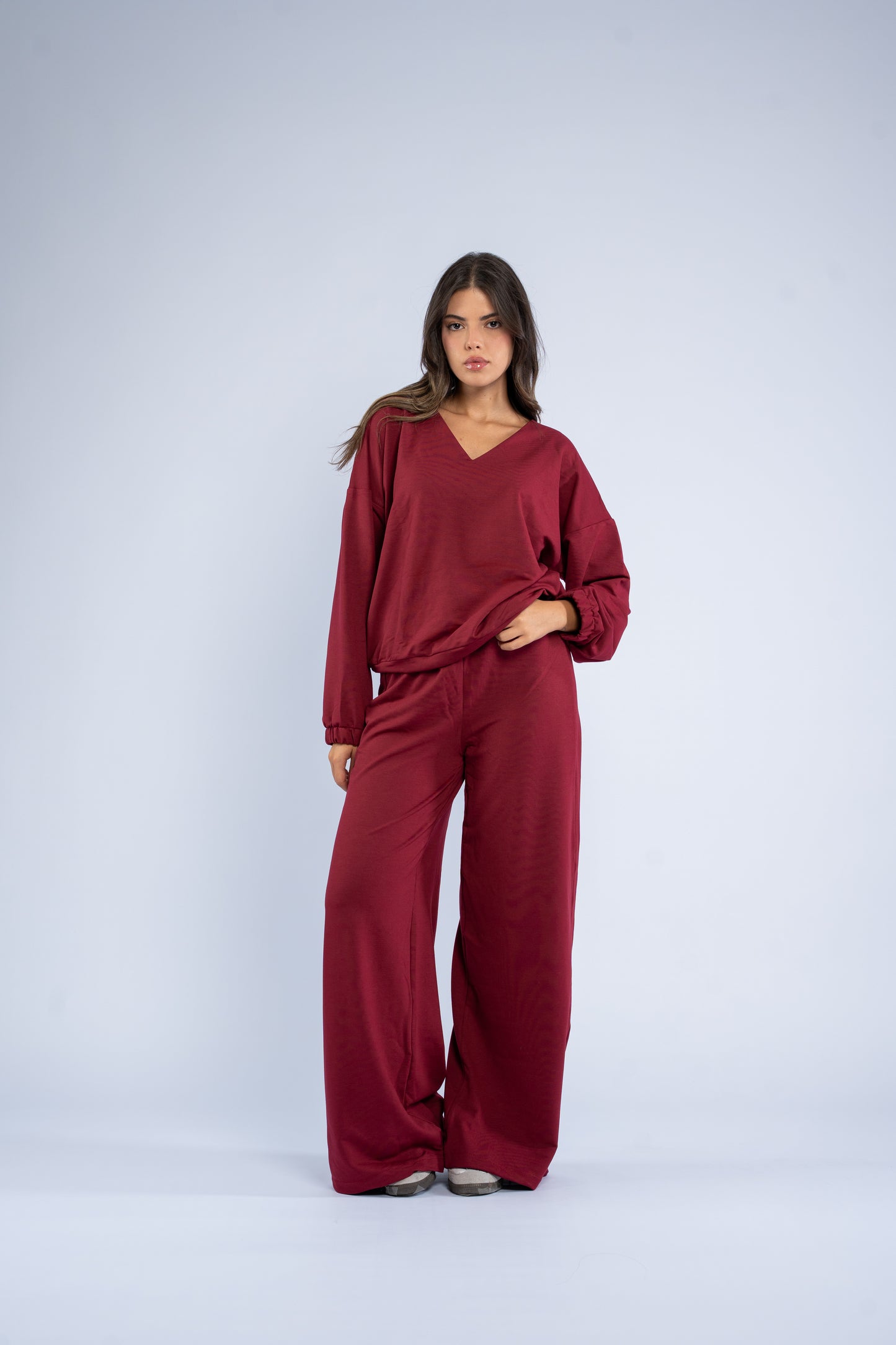 V-neck cotton set