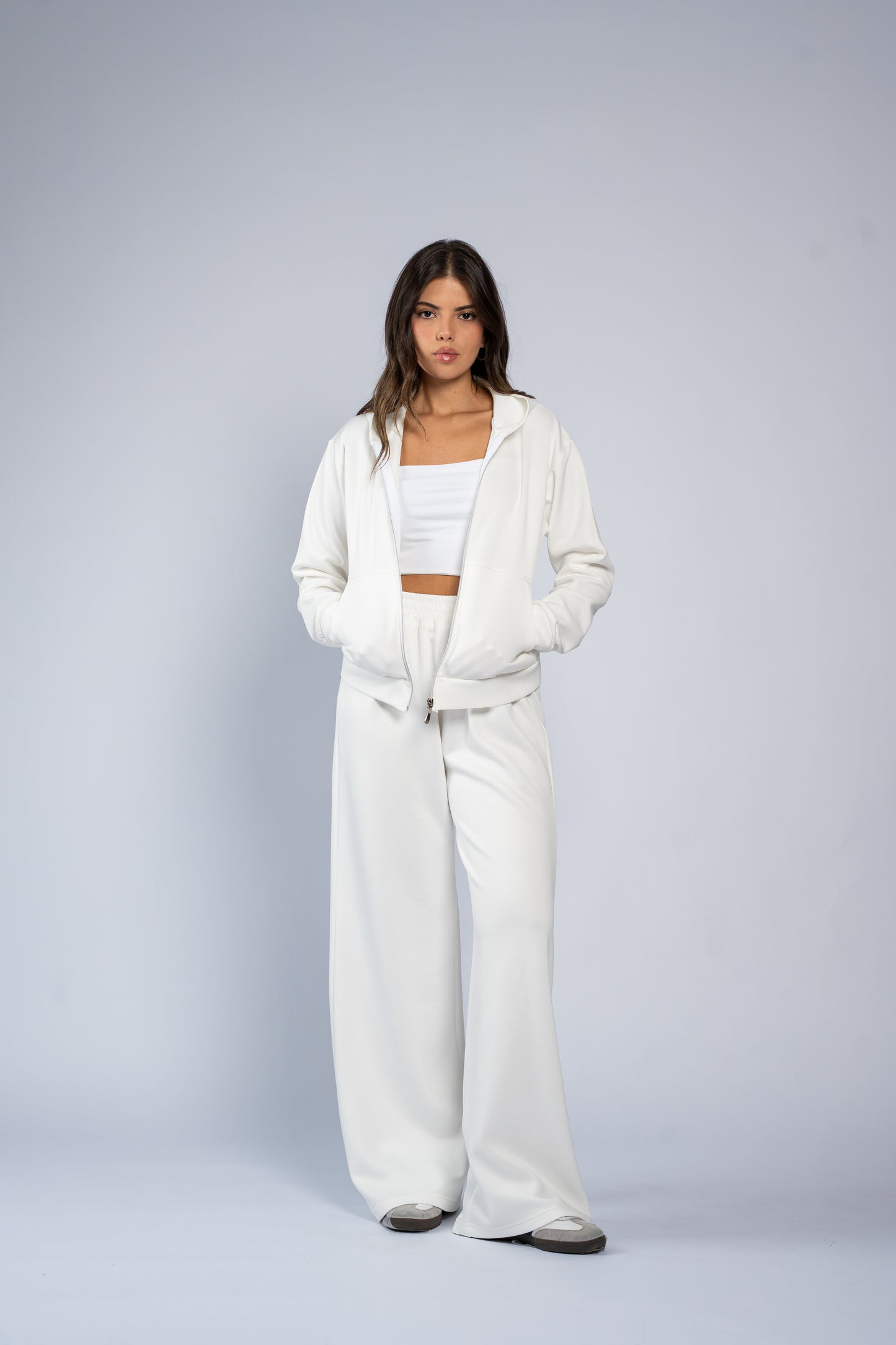Waist fitted ponte jacket set