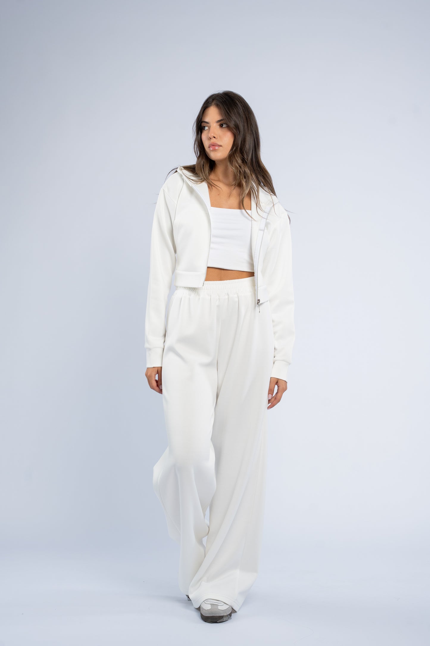 Cropped ponte jacket set