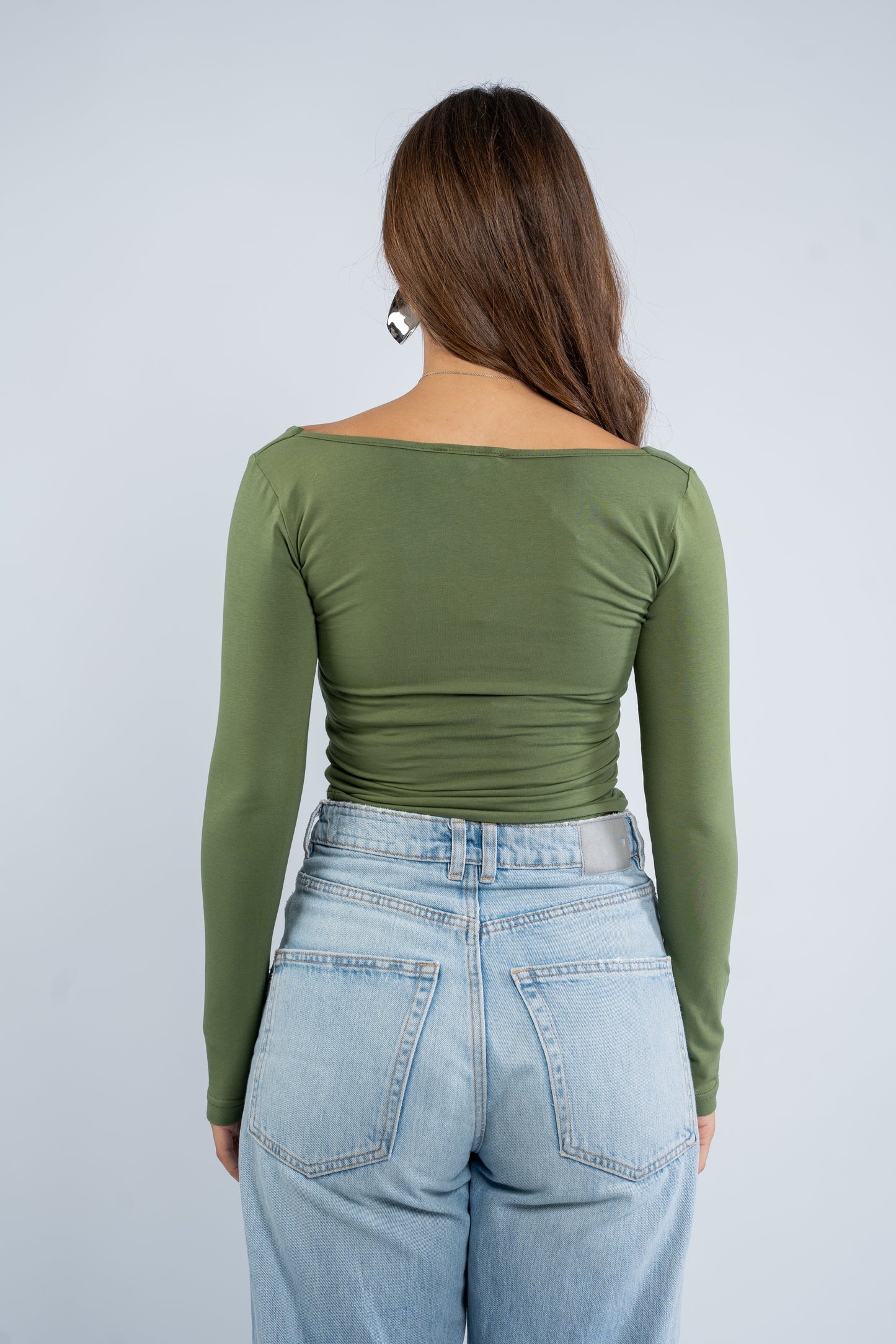 Long sleeve squared neck basic