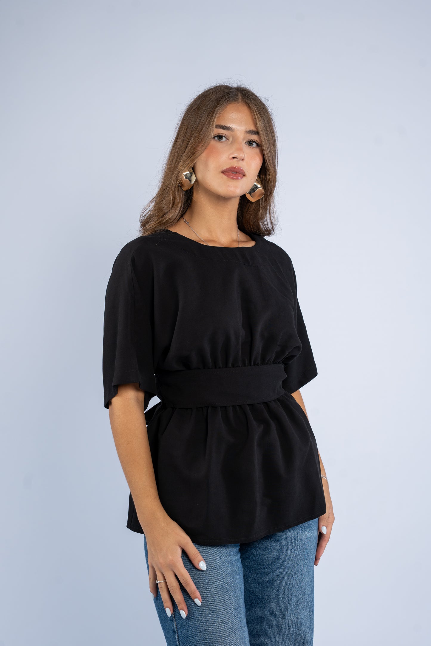 Open tie back top