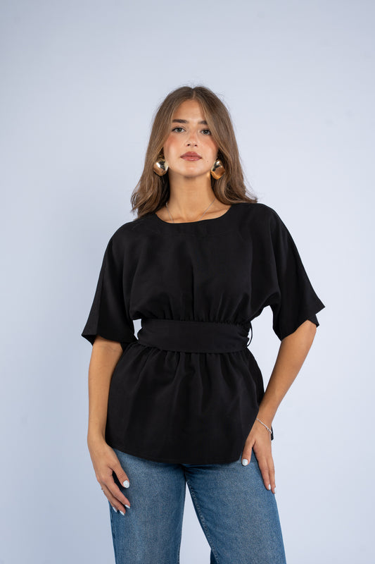 Open tie back top