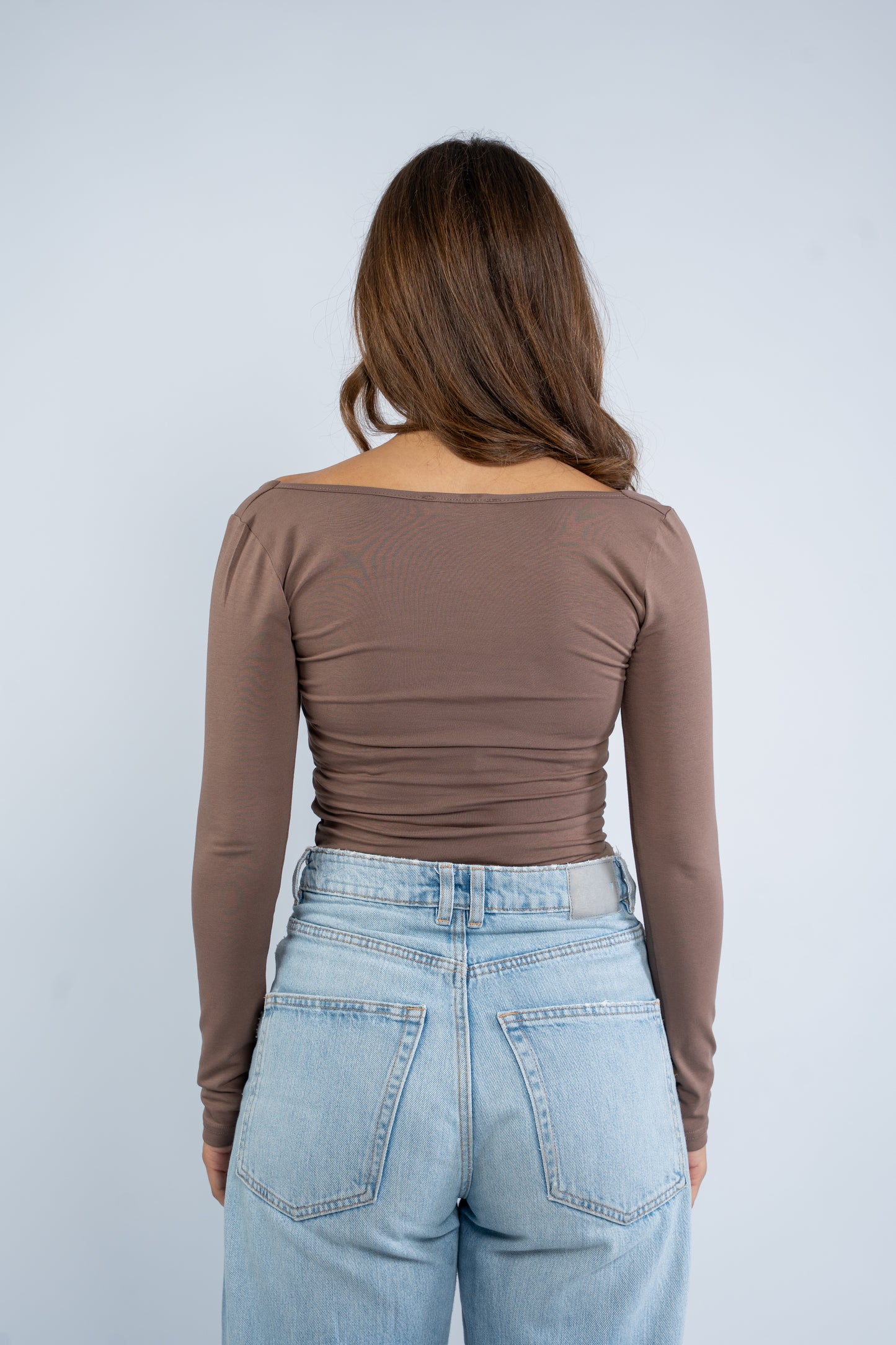 Long sleeve squared neck basic