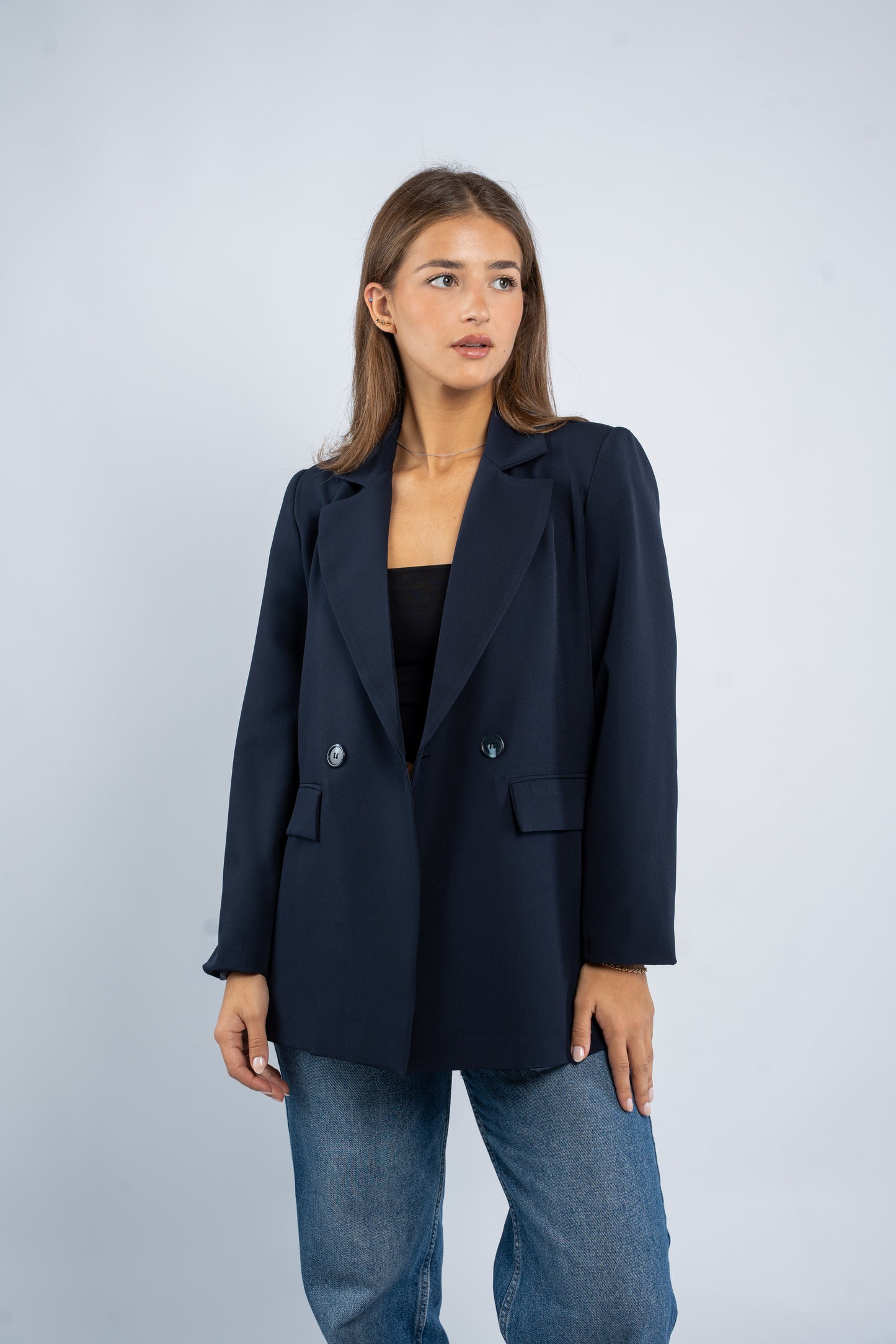 Oversized blazer with buttons